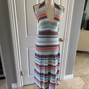 NWT Vanilla Halter Maxi Dress, Size M, Multi Color